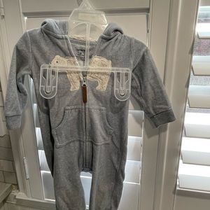 Size 9 Carter’s baby Warm Snowsuit, Fleece Cute Unisex